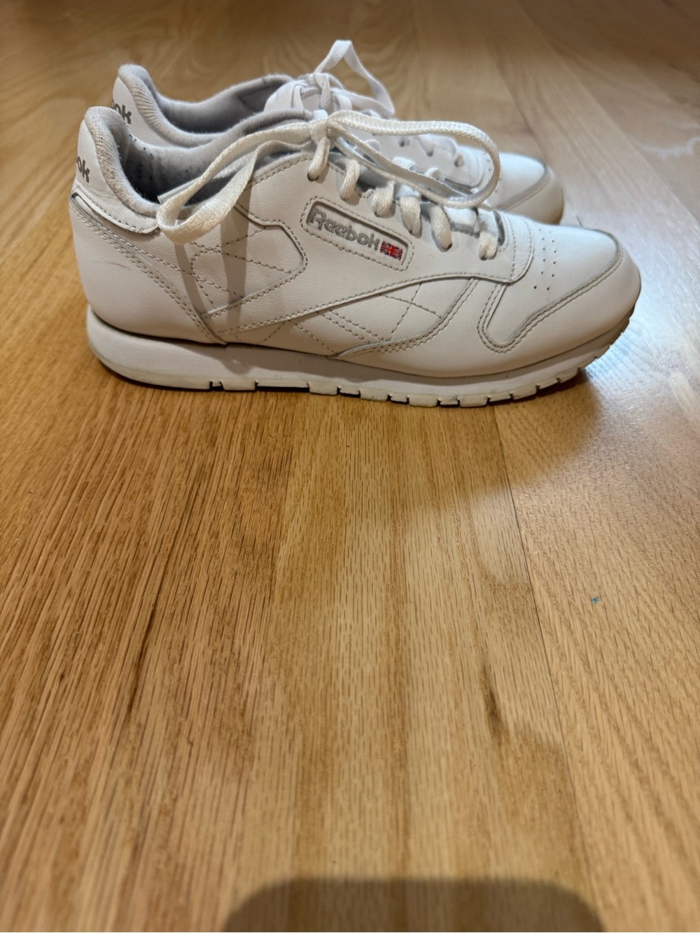 Reebok White Leather Retro Runner Sneakers